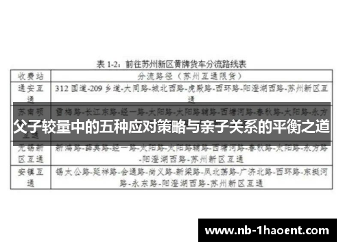 父子较量中的五种应对策略与亲子关系的平衡之道